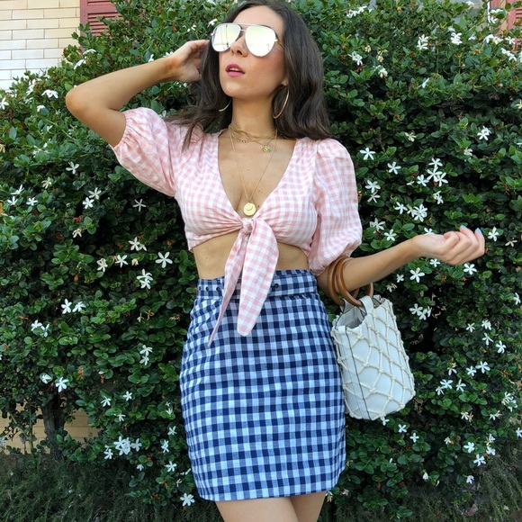 L'academie Mini Skirt w/ belt XS, new with tags, worn once, great condition 💙🤍 - Picture 7 of 15